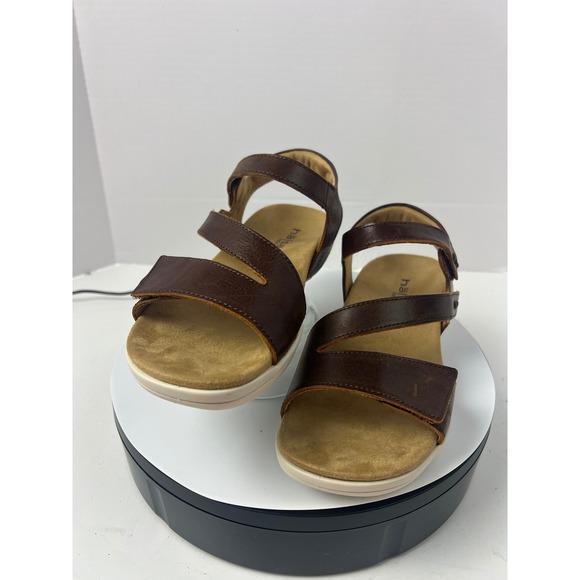 Halsa Denia Brown Leather Comfortable Arch Support Orthopedic Sandals Women 8W - Picture 17 of 17